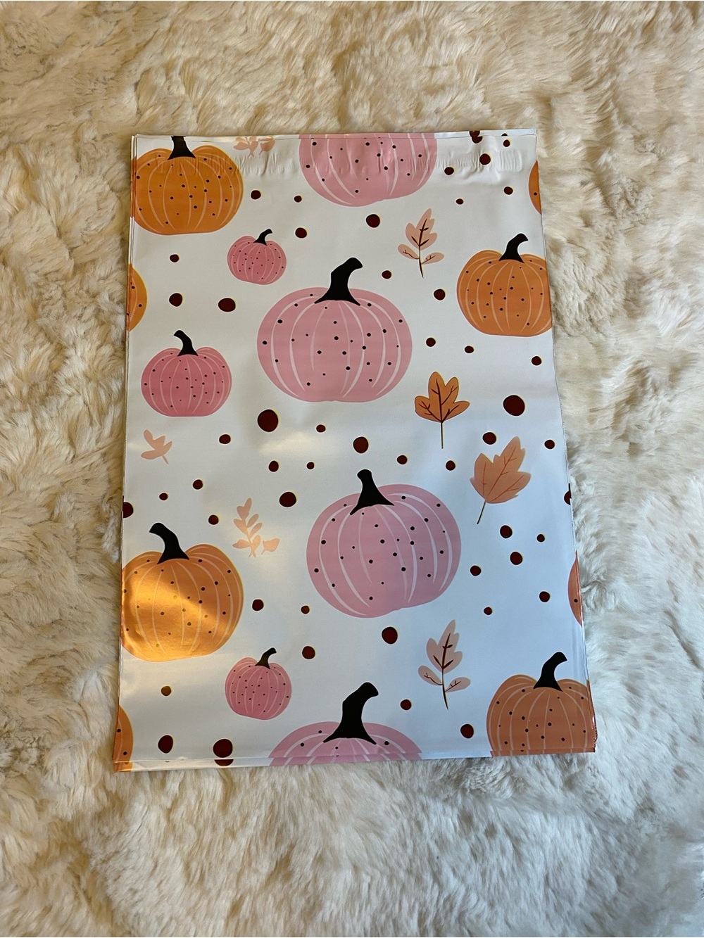 100 Pack of 10” x 13” Autumn Boho Pumpkin Poly Mailers